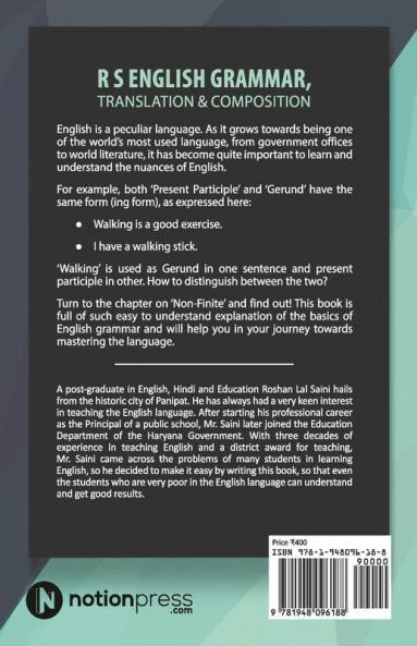 R S English Grammar Translation And Composition : A Gateway To The World Of English Grammar