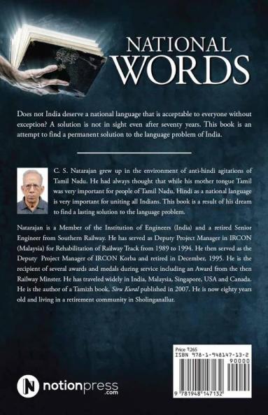 National Words : A Solution to the National Language Problem of India