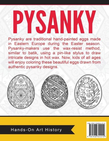 Pysanky / Easter Eggs of Eastern Europe: Coloring Pages for Kids and Kids at Heart: 17 (Hands-On Art History)