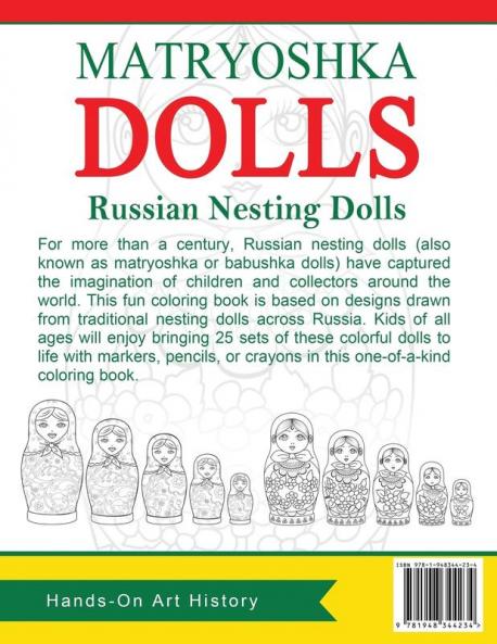 Matryoshka Dolls: Coloring Pages for Kids and Kids at Heart: 13 (Hands-On Art History)