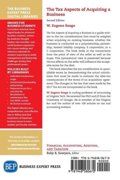 The Tax Aspects of Acquiring a Business Second Edition
