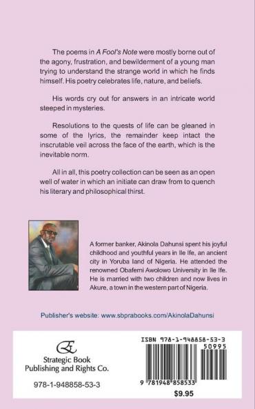 A Fool's Note: A Book of Poems
