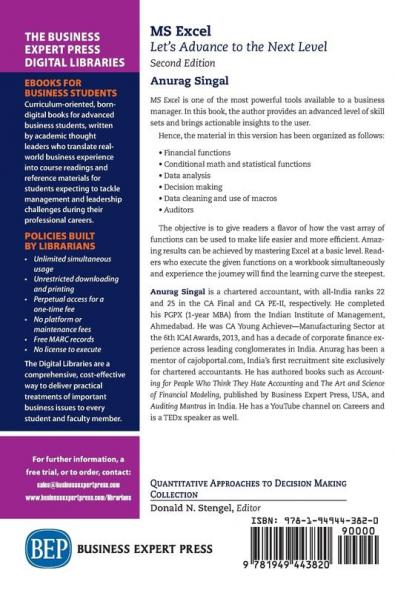 MS Excel Second Edition
