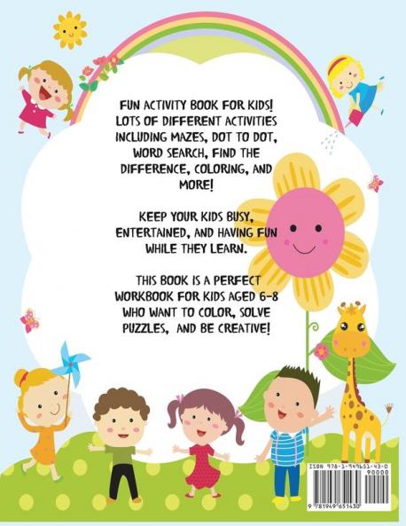 Activity Book for Kids 6-8