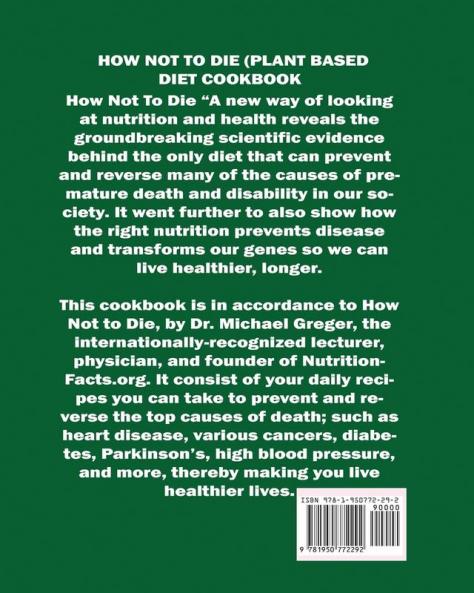 HOW NOT TO DIE (PLANT BASED) DIET COOKBOOK