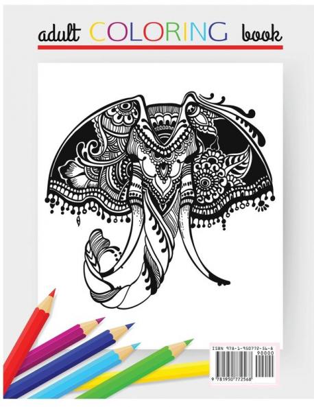 Elephant Lovers: Coloring Book for adult Relaxation