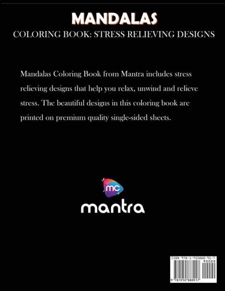 Mandalas Coloring Book: Coloring Book for Adults: Beautiful Designs for Stress Relief Creativity and Relaxation