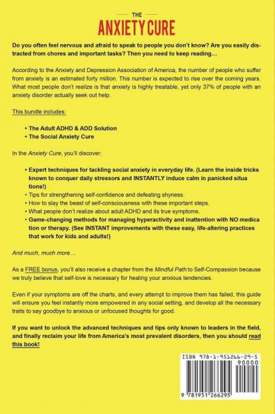 The Anxiety Cure: 2-in-1 Bundle: Social Anxiety Cure + Adult ADHD & ADD Solution - The #1 Complete Box Set to Restore Attention Control Stress and Overcome Shyness
