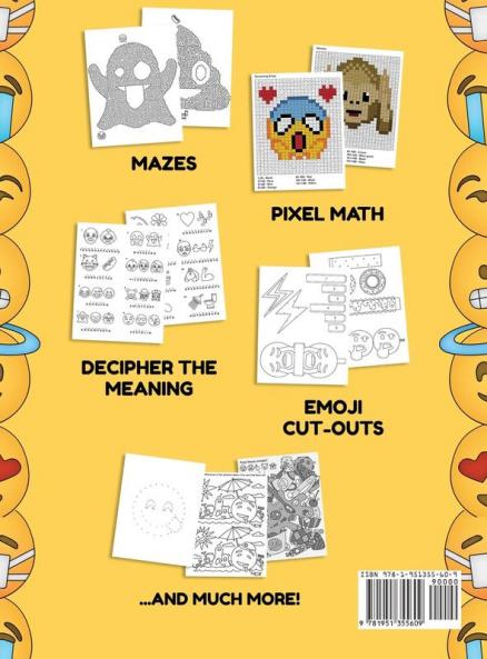 Emoji Activity Book for Kids Ages 4-8: 60+ Emoji Activity Pages - Coloring Mazes Dot-to-Dots Spot the Difference Cut-outs & More!