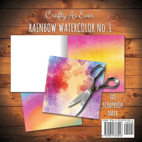 Rainbow Watercolor Scrapbook Paper Pad Vol.1 Decorative Crafts Scrapbooking Kit Collection for Card Making Origami Stationary Decoupage DIY Handmade Art Projects