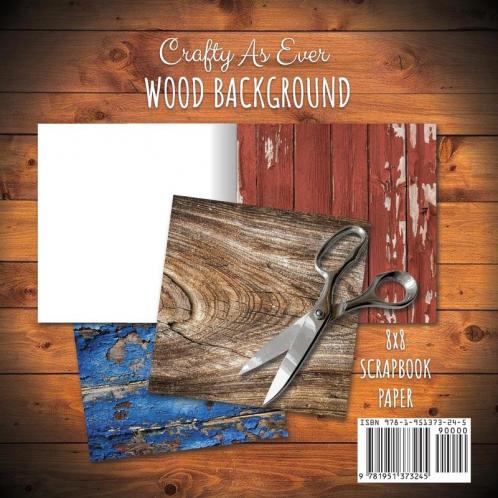 Wood Background Scrapbook Paper Pad 8x8 Scrapbooking Kit for Papercrafts Cardmaking DIY Crafts Rustic Texture Design Multicolor