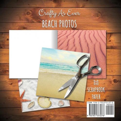 Beach Photos Scrapbook Paper Pad 8x8 Scrapbooking Kit for Papercrafts Cardmaking DIY Crafts Summer Aesthetic Design Multicolor