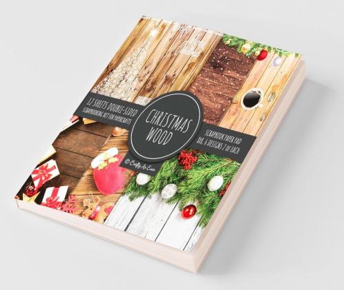 Christmas Wood Scrapbook Paper Pad 8x8 Scrapbooking Kit for Papercrafts Cardmaking Printmaking DIY Crafts Holiday Themed Designs Borders Backgrounds Patterns