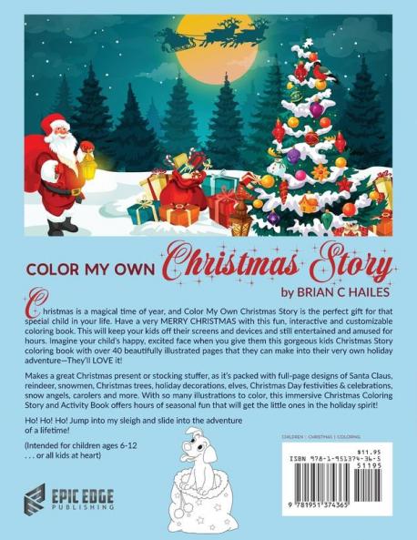 Color My Own Christmas Story: An Immersive Customizable Coloring Book for Kids (That Rhymes!): 12