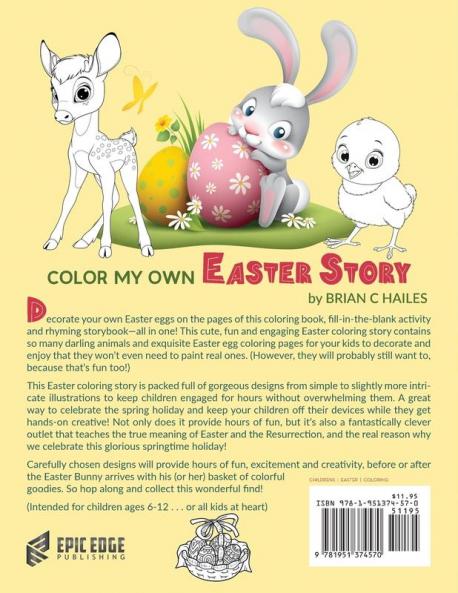 Color My Own Easter Story: An Immersive Customizable Coloring Book for Kids (That Rhymes!): 16
