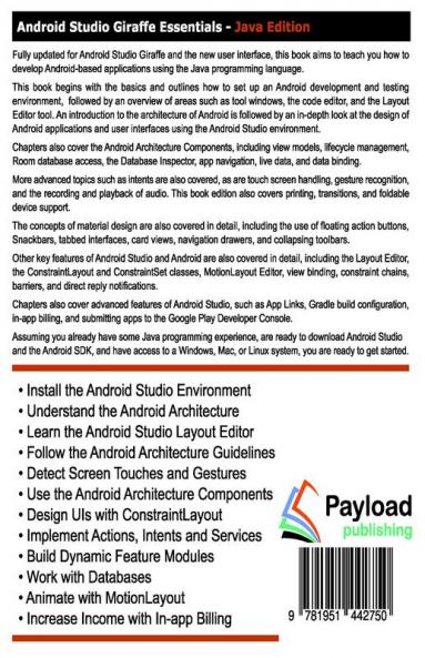 Android Studio Giraffe Essentials - Java Edition