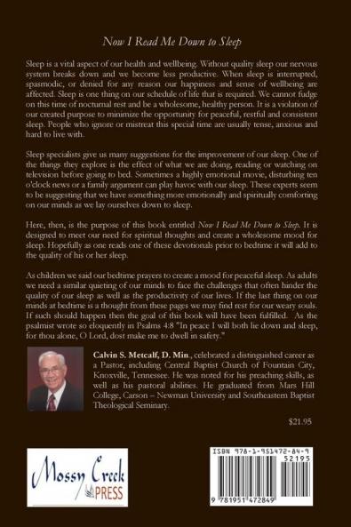 Now I Read Me Down to Sleep