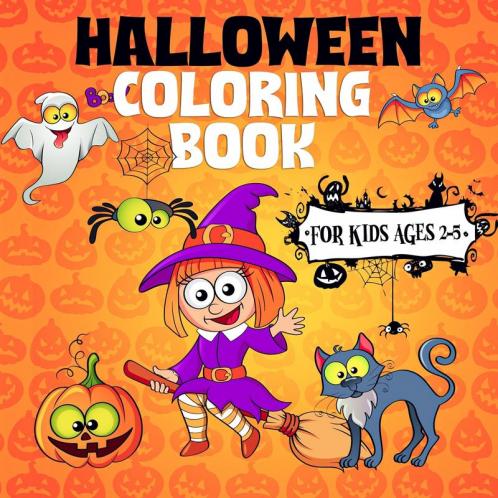Halloween Coloring Book For Kids Ages 2-5: A Collection of Fun and Easy Halloween Coloring Pages for Kids Toddlers and Preschoolers (Halloween Picture Puzzle Book)