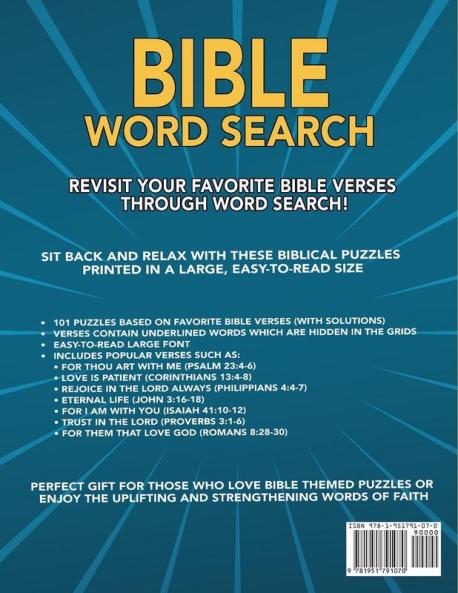 Bible Word Search 101 Puzzles Large Print