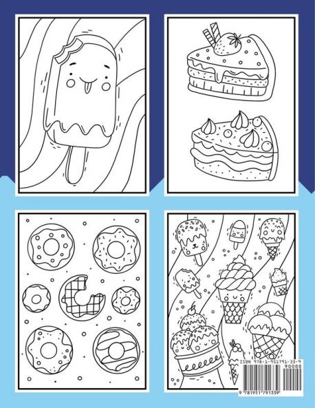 Sweets and Treats Coloring Book for Kids