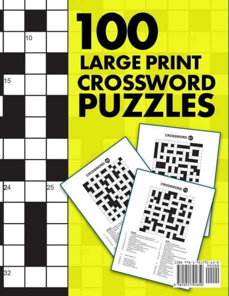 100 Large Print Crossword Puzzles