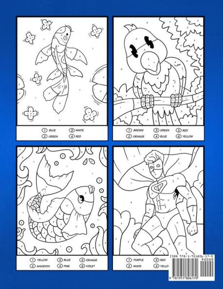 Color By Numbers for Kids Ages 4-8