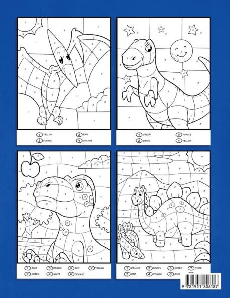 Dinosaur Color By Numbers