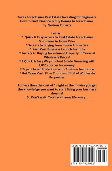Texas Foreclosure Real Estate Investing for Beginners: How to Find Finance & Buy Homes In Foreclosure