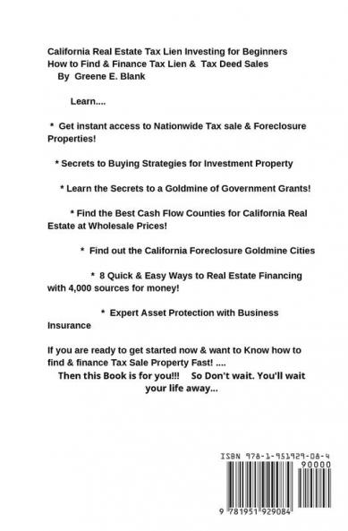 California Real Estate Tax Lien Investing for Beginners: Secrets to Find Finance & Buying Tax Deed & Tax Lien Properties