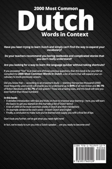 2000 Most Common Dutch Words in Context