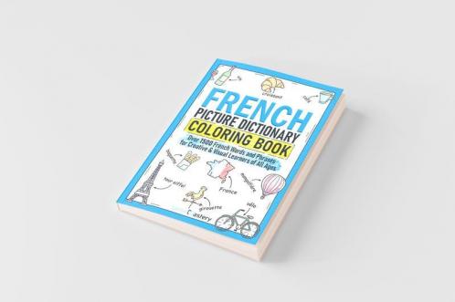 French Picture Dictionary Coloring Book