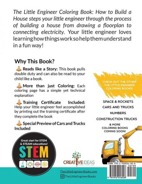 The Little Engineer Coloring Book - How to Build a House