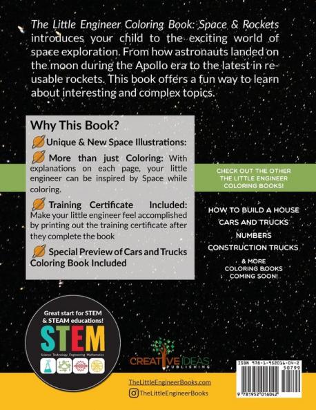 The Little Engineer Coloring Book - Space and Rockets
