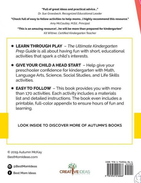 The Ultimate Kindergarten Prep Guide: A complete resource guide with fun and educational activities to prepare your preschooler for kindergarten: 5 (Early Learning)