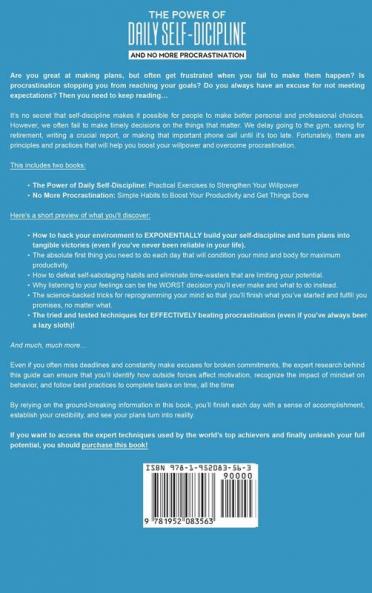 The Power Of Daily Self -Discipline And No More Procrastination 2 in 1 Book: Proven Productivity Tactics To Beat Laziness And Develop Atomic Habits