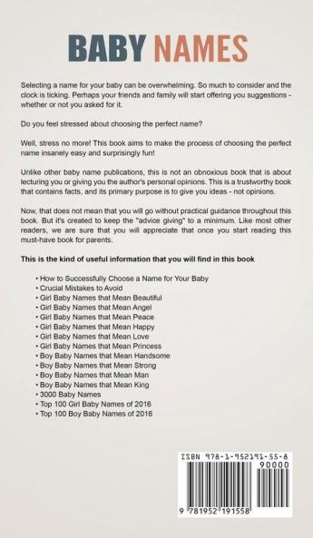 Baby Names: A Comprehensive Guide to Choosing a Name Including 3000+ Baby Names