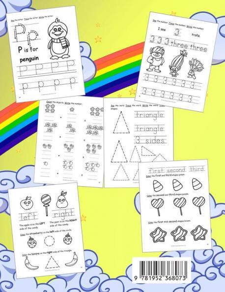 Preschool Workbook Toddler Coloring Book: Pre K Activity Book Pre Kindergarten Workbook Ages 4 to 5 Coloring Book for Kids Ages 4-8 Math