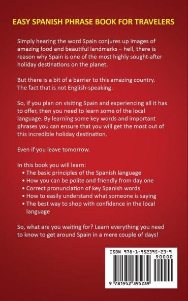 Easy Spanish Phrase Book for Travelers