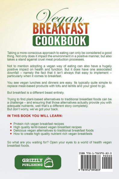 Vegan Breakfast Cookbook: Delicious Vegan Recipes for Breakfast