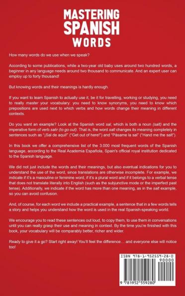 Mastering Spanish Words: Increase Your Vocabulary with Over 3000 Spanish Words in Context