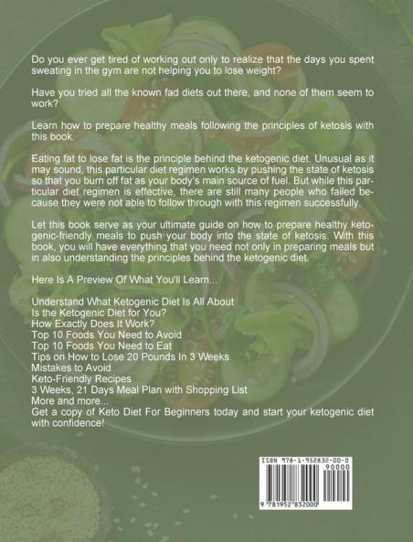 The Keto Cookbook For Beginners 2021: Low-Carb High-Fat Keto-Friendly Recipes to Lose Weight Fast and Feel Younger (Keto Diet)