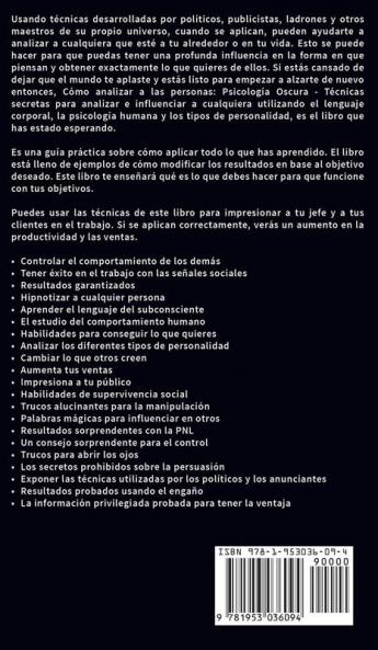 Cómo analizar a las personas: Psicología Oscura - Técnicas secretas para analizar e influenciar a cualquiera utilizando el lenguaje corporal la ... y los tipos de personalidad