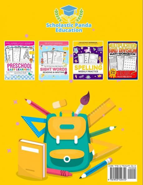 Learn to Write Tracing Letters & Numbers Early Learning Workbook Ages 3 4 5