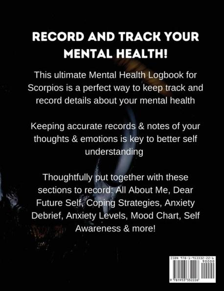Mental Health Log Book For Scorpios