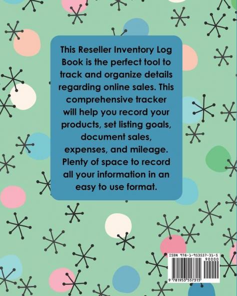 Reseller Inventory Log Book: Online Seller Planner and Organizer Income Expense Tracker Clothing Resale Business Accounting Log For Resellers