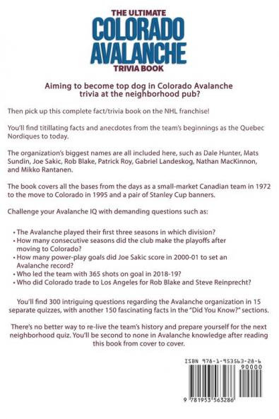 The Ultimate Colorado Avalanche Trivia Book