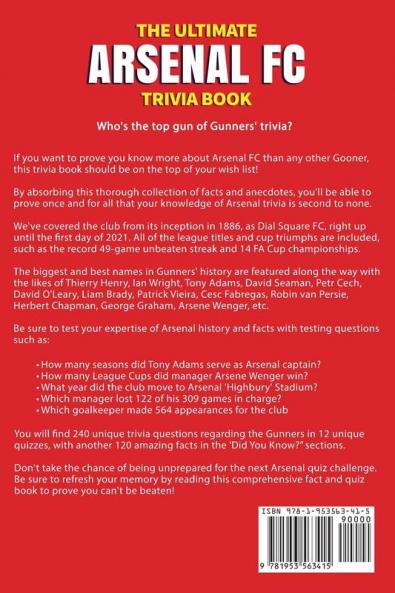 The Ultimate Arsenal FC Trivia Book