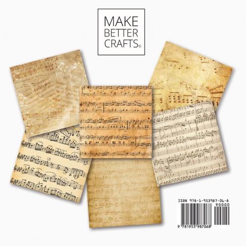Music Sheets Scrapbook Paper