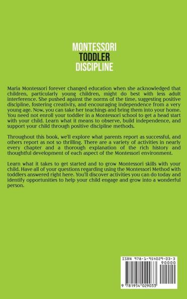 Montessori Toddler Discipline