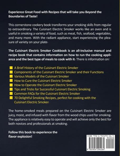 Cuisinart Electric Smoker Cookbook 2020-2021: The Comprehensive Guide of Electric Smoker for Anyone Who Loves Foolproof Flavorful Smoking BBQ Recipes